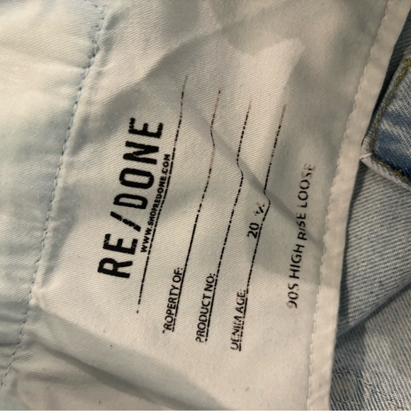 RE/DONE Originals 90s High Rise Loose in Perfect Light Indigo size 26 - Picture 7 of 10